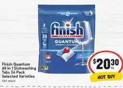 IGA Finish Quantum All in 1 Dishwashing Tabs offer
