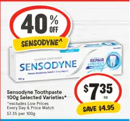 IGA Sensodyne Toothpaste offer