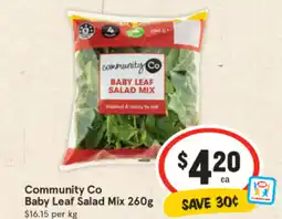IGA Community Co Baby Leaf Salad Mix offer
