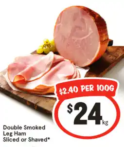 IGA Double Smoked Leg Ham Sliced or Shaved offer