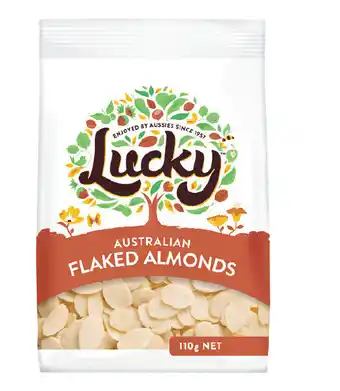 Woolworths Lucky australian flaked almonds 110g offer