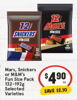 IGA Mars, Snickers or M&M's Fun offer