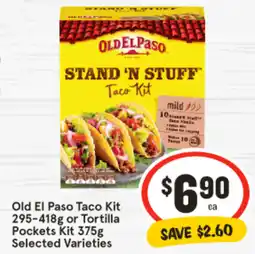 IGA Old El Paso Taco Kit or Tortilla Pockets Kit offer
