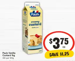 IGA Pauls Vanilla custard offer