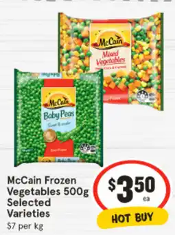 IGA McCain Frozen Vegetables offer
