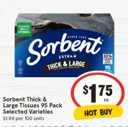 IGA Sorbent Thick & Large Tissues offer