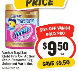 IGA Vanish NapiSan Gold Pro Oxi Action Stain Remover offer