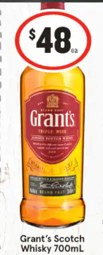 IGA Grant's Scotch Whisky offer