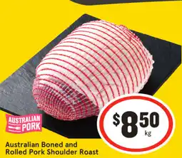 IGA Australian Boned and Rolled Pork Shoulder Roast offer