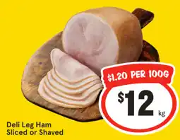 IGA Deli Leg Ham Sliced or Shaved offer