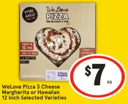 IGA WeLove Pizza 3 Cheese Margherita or Hawaiian offer