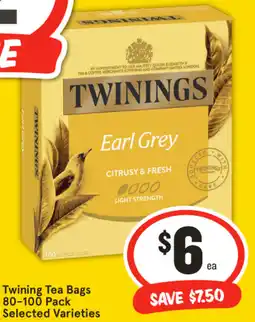 IGA Twining Tea Bags offer