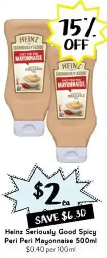 Drakes Heinz Seriously Good Spicy Peri Peri Mayonnaise offer