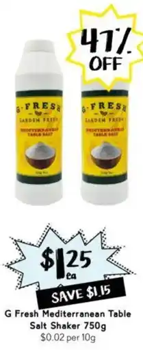 Drakes G Fresh Mediterranean Table Salt Shaker offer
