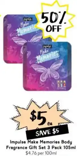 Drakes Impulse Make Memories Body Fragrance Gift Set offer
