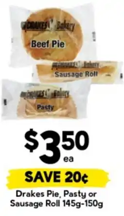 Drakes Drakes Pie, Pasty or Sausage Roll offer