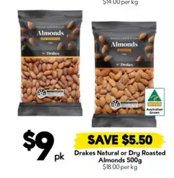 Drakes Drakes Natural or Dry Roasted Almonds offer