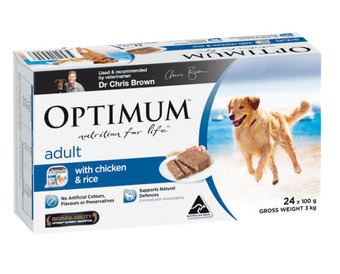 Woolworths Optimum wet dog food pk 24 x 100g offer