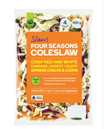 Woolworths four seasons coleslaw 400g