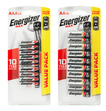 Woolworths Energizer max aa pk 16 or aaa pk 14 offer