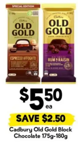 Drakes Cadbury Old Gold Block Chocolate offer