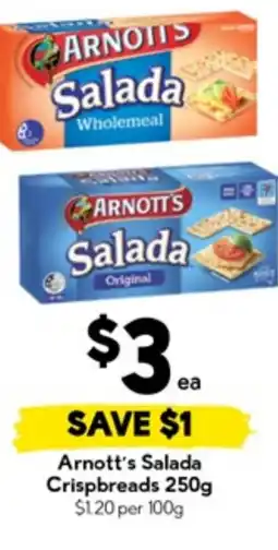 Drakes Arnott's Salada Crispbreads offer