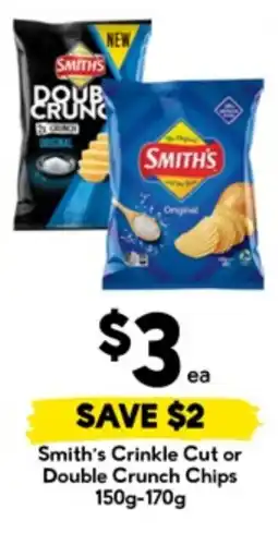 Drakes Smith's Crinkle Cut or Double Crunch Chips offer