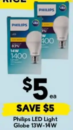 Drakes Philips LED Light Globe 13W-14W offer