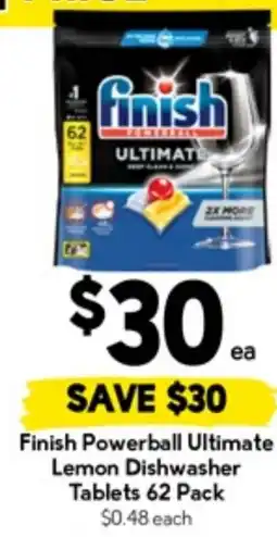 Drakes Finish Powerball Ultimate Lemon Dishwasher Tablets offer
