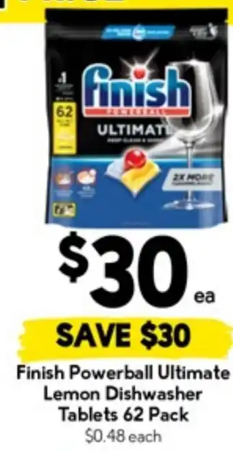 Drakes Finish Powerball Ultimate Lemon Dishwasher Tablets offer