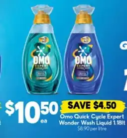 Drakes Omo Quick Cycle Expert Wonder Wash Liquid offer