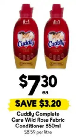 Drakes Cuddly Complete Care Wild Rose Fabric Conditioner offer