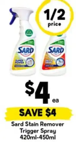 Drakes Sard Stain Remover Trigger Spray offer