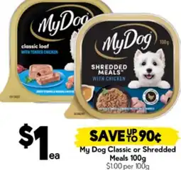 Drakes My Dog Classic or Shredded Meals offer
