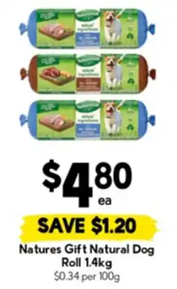 Drakes Natures Gift Natural Dog Roll offer