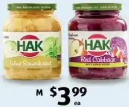 ALDI Hak Wine Sauerkraut or Red Cabbage with Apple Pieces offer