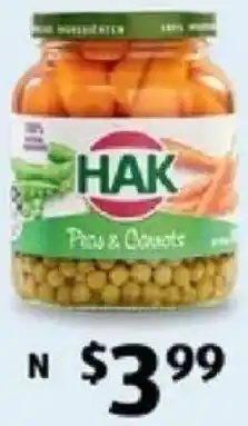 ALDI Hak Peas & Carrots offer