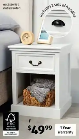 ALDI French Bedside Table offer