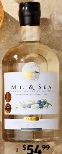 ALDI Headlands Distilling Co. Mt. & Sea Gin offer