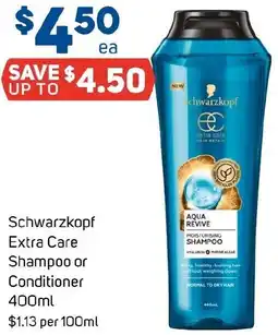 Foodland Schwarzkopf Extra Care Shampoo or Conditioner offer