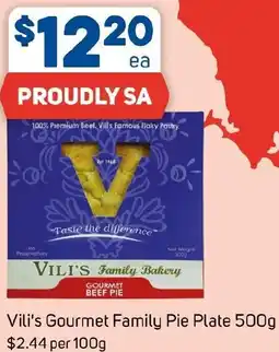 Foodland Vili's Gourmet Family Pie Plate offer