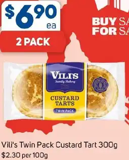 Foodland Vili's Twin Pack Custard Tart offer