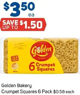 Foodland Golden Bakery Crumpet Squares offer