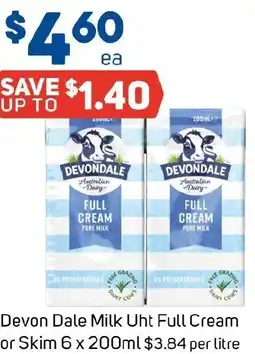 Foodland Devon Dale Milk Uht Full Cream or Skim offer