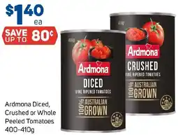 Foodland Ardmona Diced, Crushed or Whole Peeled Tomatoes offer
