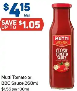 Foodland Mutti Tomato or BBQ Sauce offer