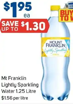 Foodland Mt Franklin Lightly Sparkling Water offer