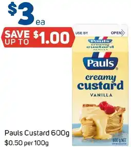Foodland Pauls Custard offer