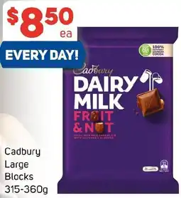 Foodland Cadbury Large Blocks offer