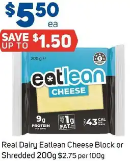Foodland Real Dairy Eatlean Cheese Block or Shredded offer